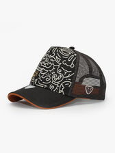 Trucker Hat - Art Collection - Doodle - Kahverengi