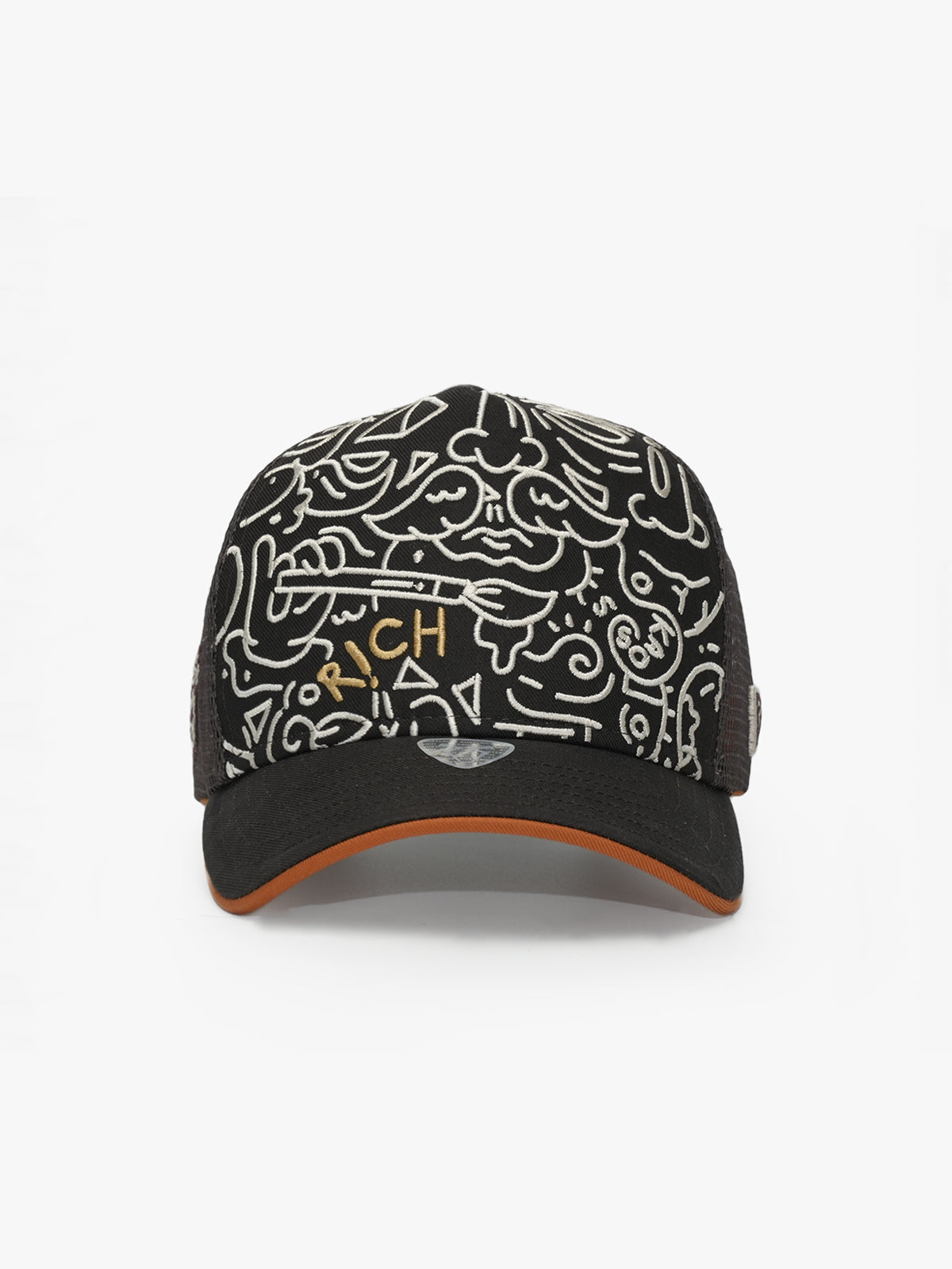 Trucker Hat - Art Collection - Doodle - Kahverengi