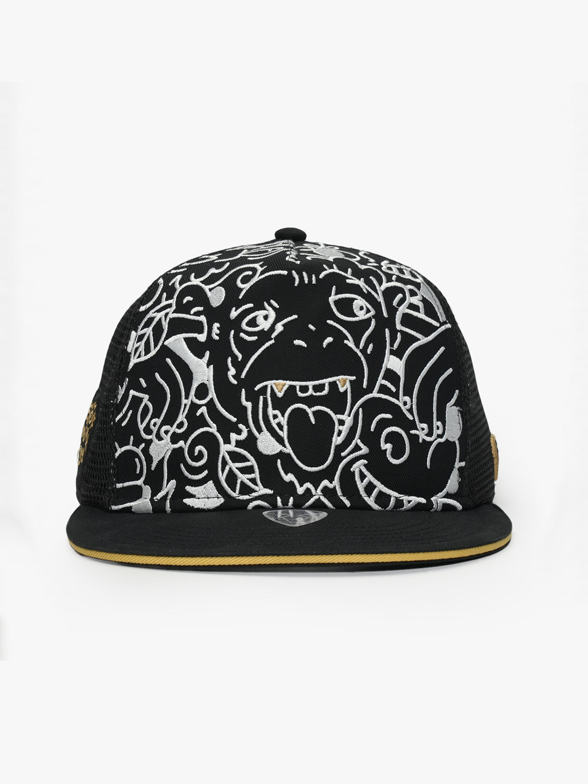 Snapback Cap - Art Collection - Doodle Monkey - Siyah