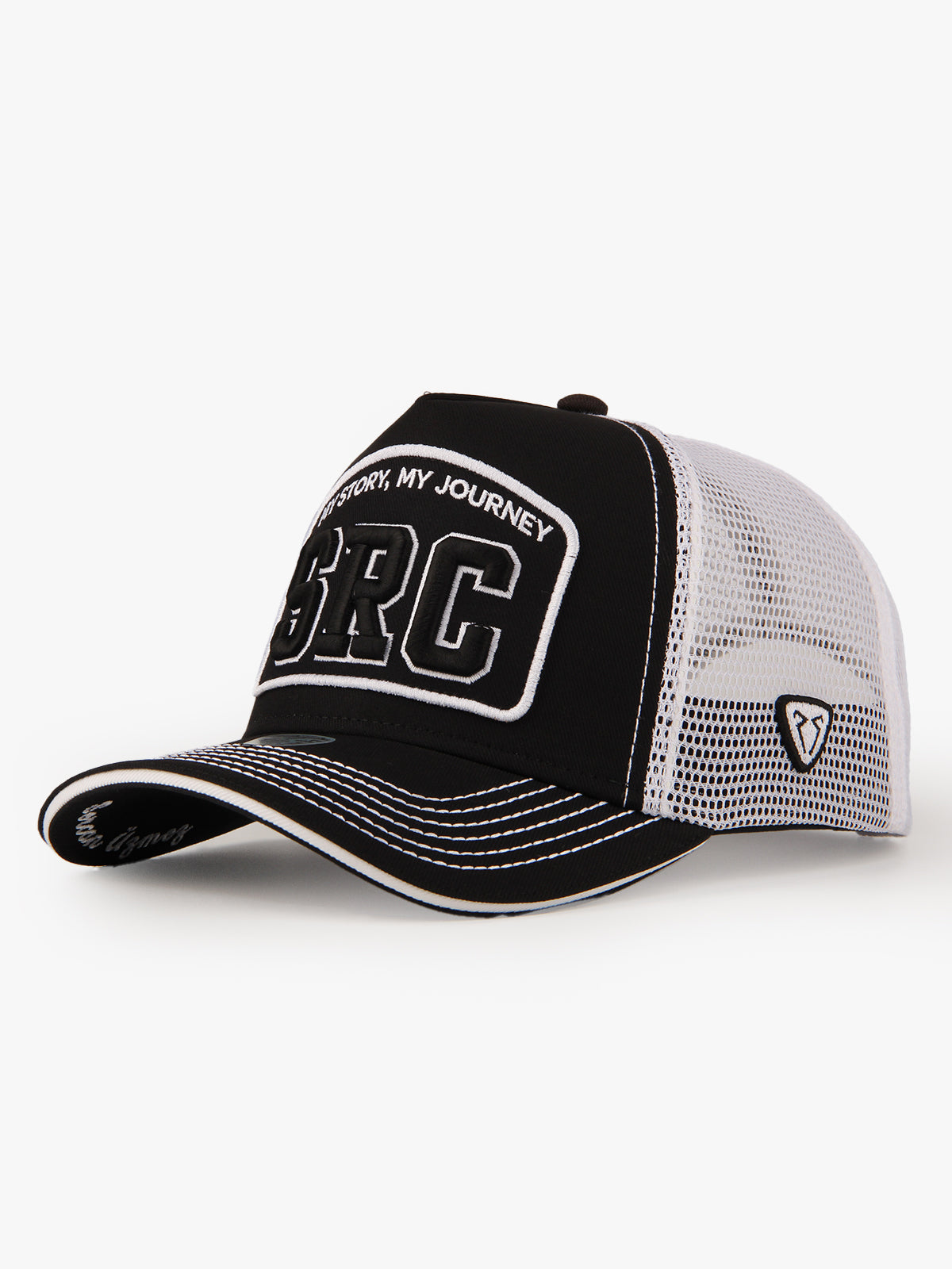 Trucker Hat - Name Collection - Custom Made Three Letters - Siyah/Beyaz