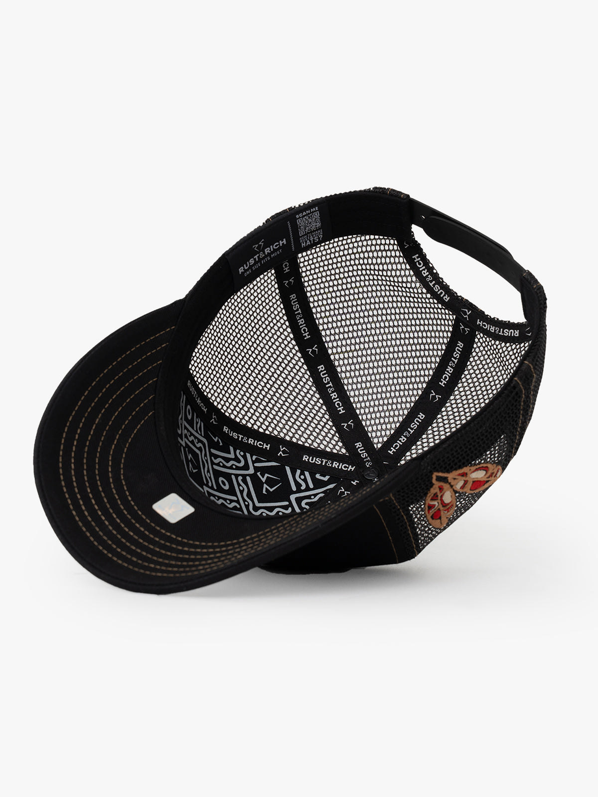 Baseball Cap - The Indians Collection - Red Indian - Siyah/Altın