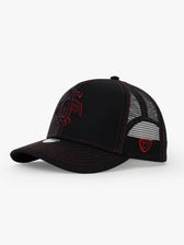 Baseball Cap - Curved Visor - Symbols Collection - Red Indian - Siyah/Kırmızı