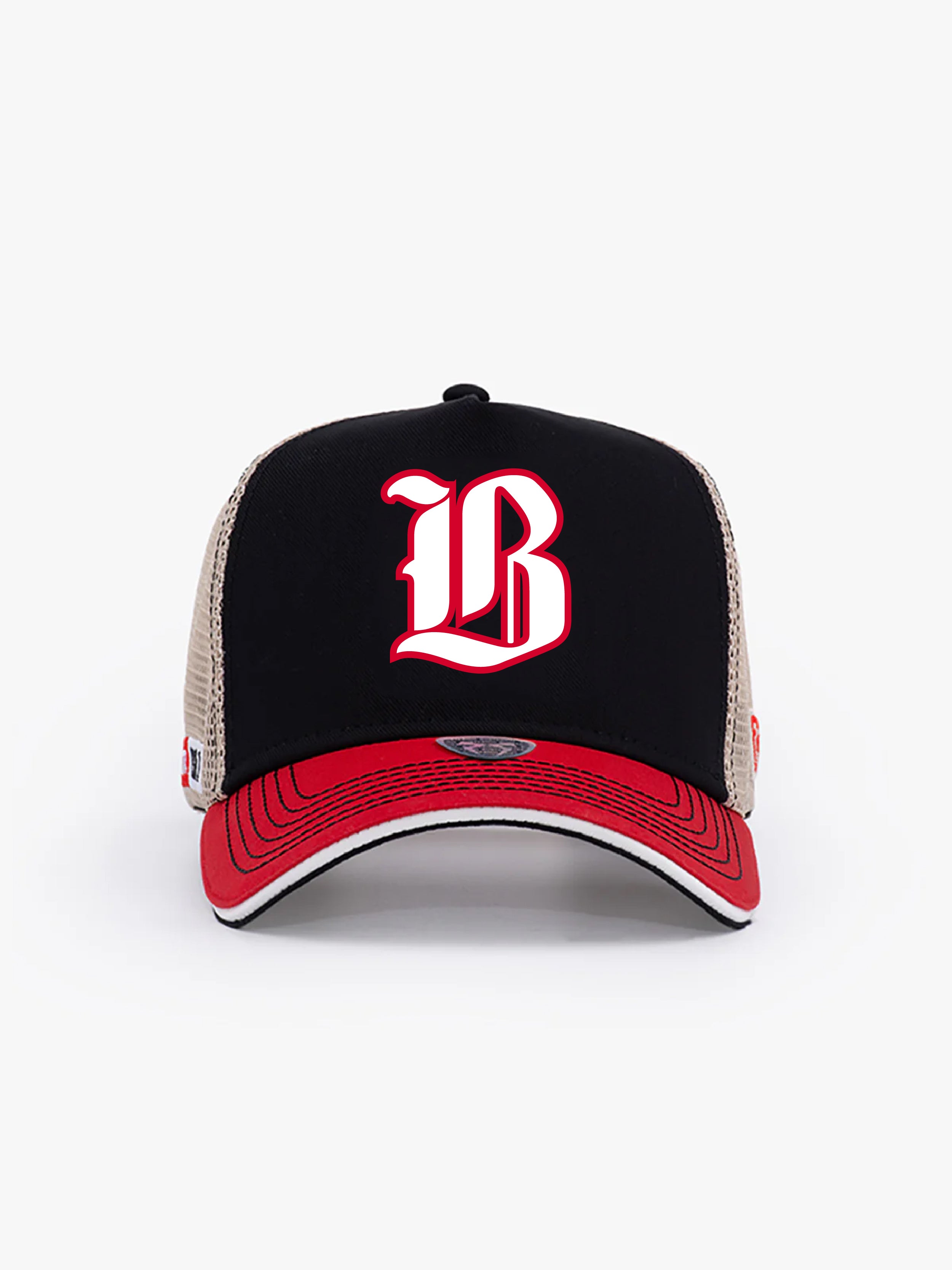 Trucker Hat - Name Collection - Custom Made - Siyah/Kırmızı