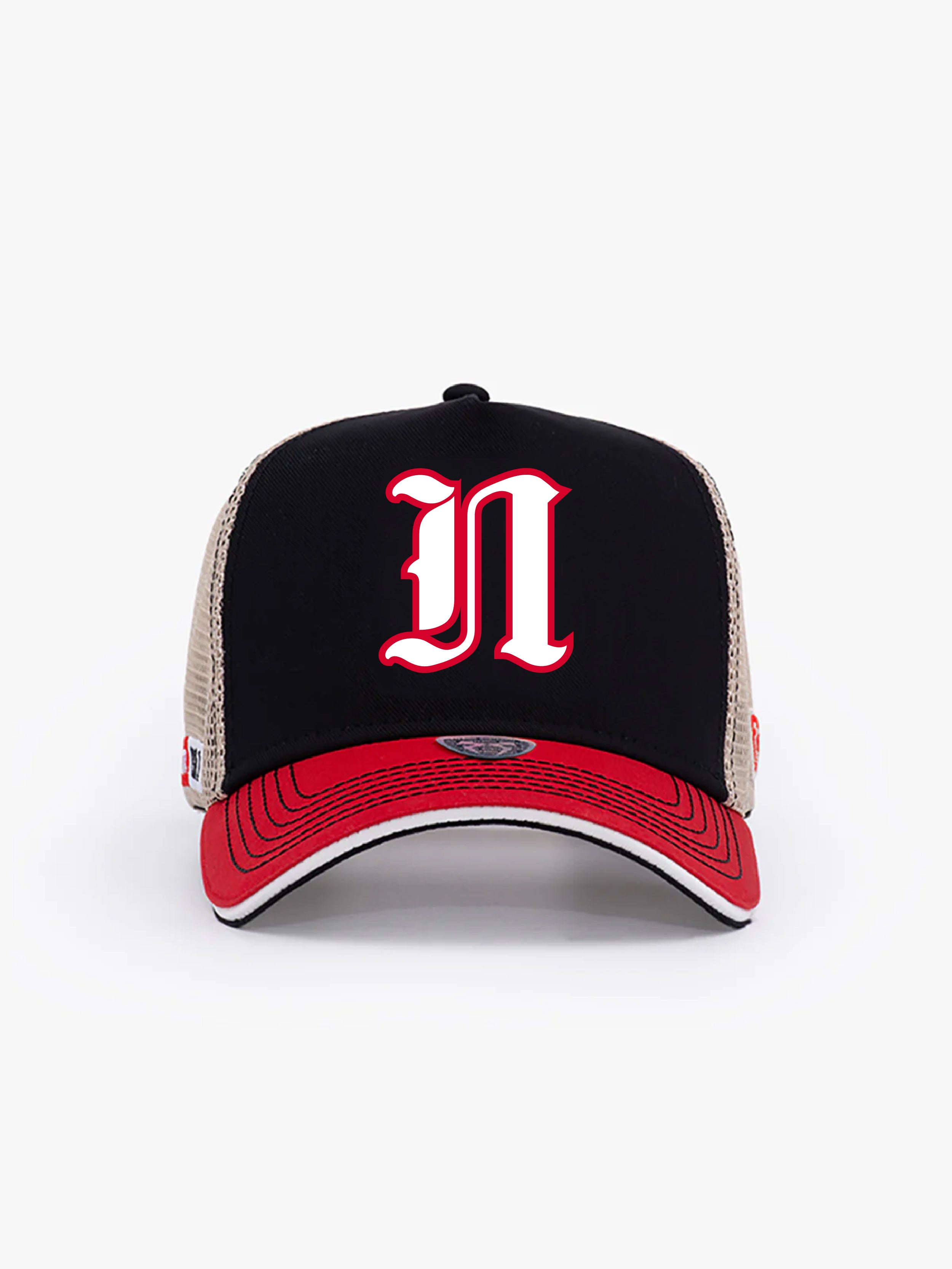 Trucker Hat - Name Collection - Custom Made - Siyah/Kırmızı