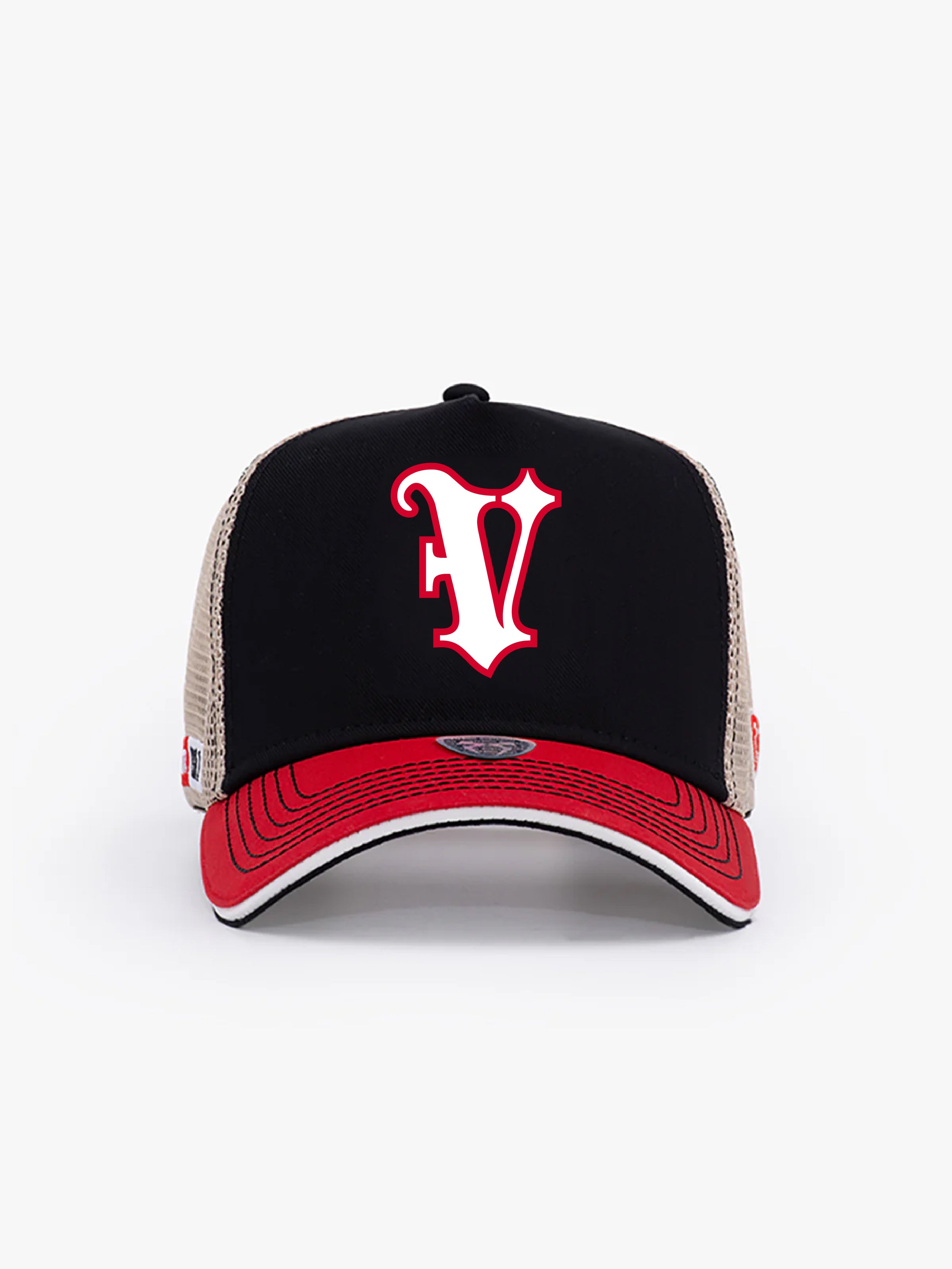 Trucker Hat - Name Collection - Custom Made - Siyah/Kırmızı