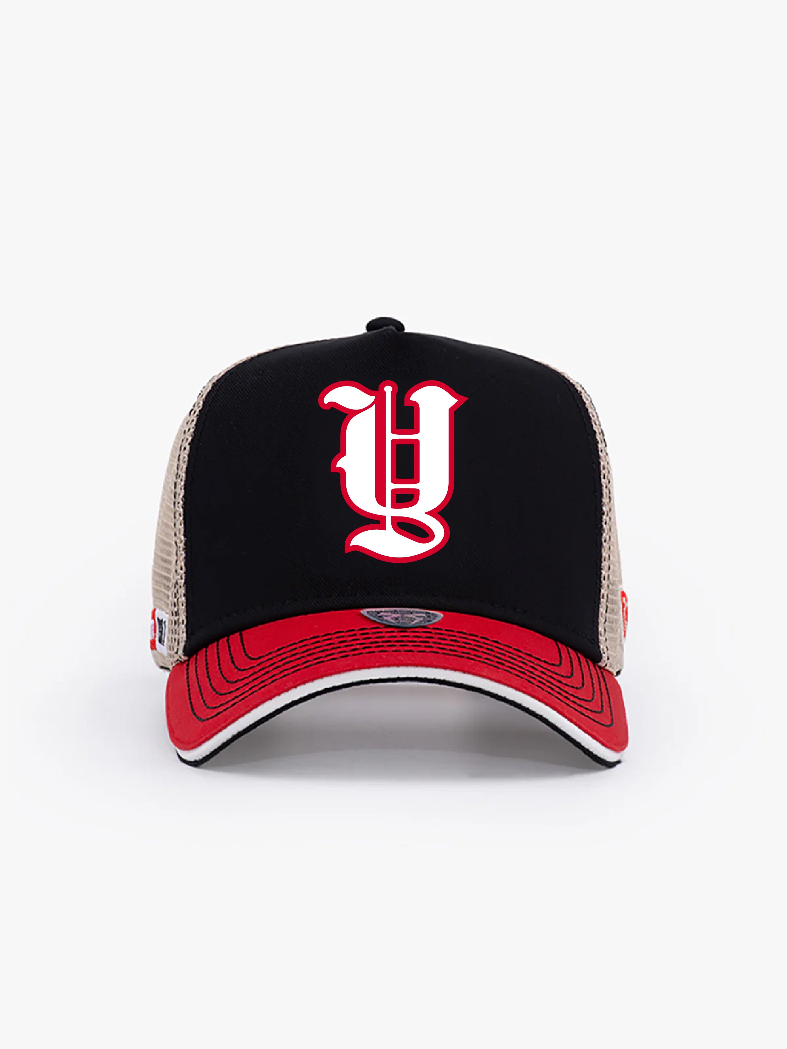 Trucker Hat - Name Collection - Custom Made - Siyah/Kırmızı