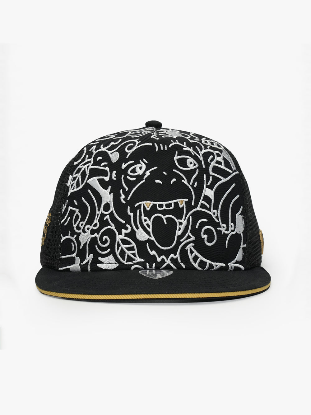 Snapback Cap - Art Collection - Doodle Monkey - Siyah