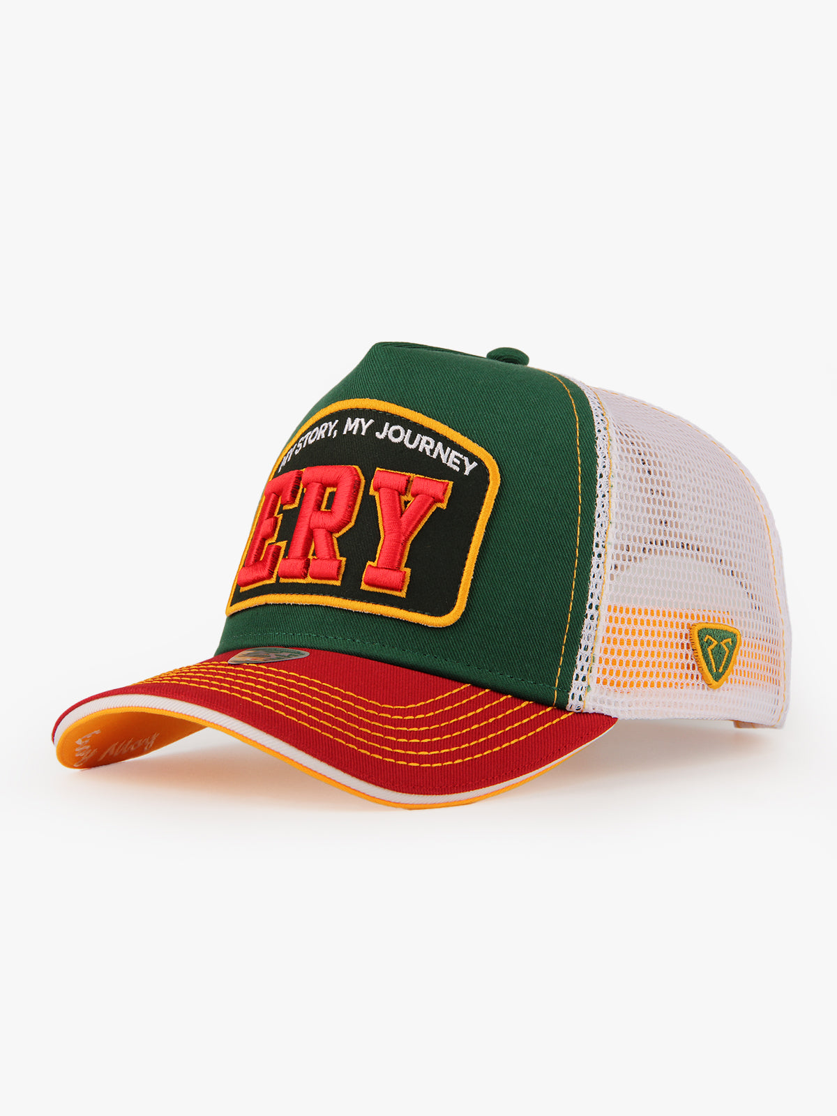 Trucker Hat - Name Collection - Custom Made Three Letters - Yeşil/Beyaz