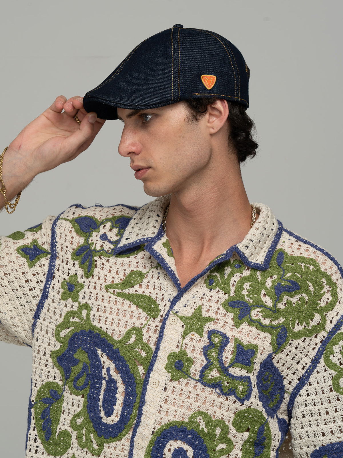 Casket Hat - Urban Collection - Hands Off - Denim