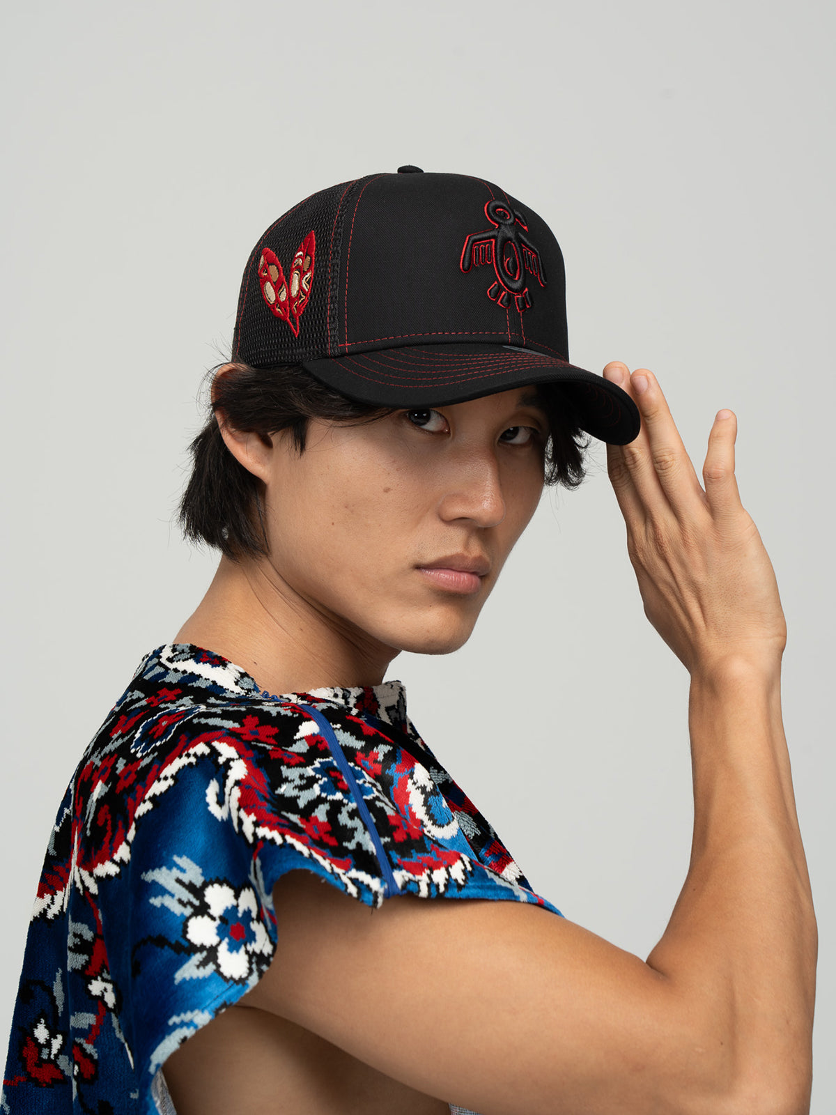 Baseball Cap - The Indians Collection - Red Indian - Siyah/Kırmızı