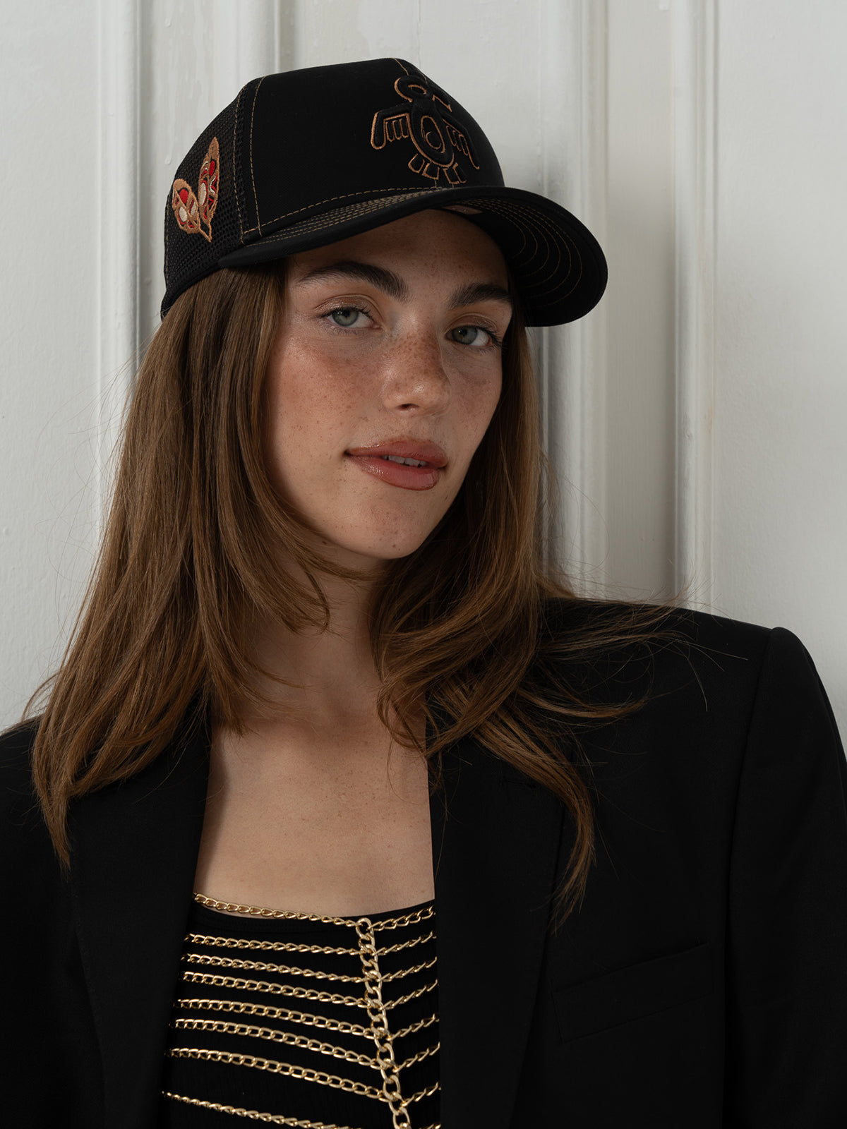 Baseball Cap - The Indians Collection - Red Indian - Siyah/Altın