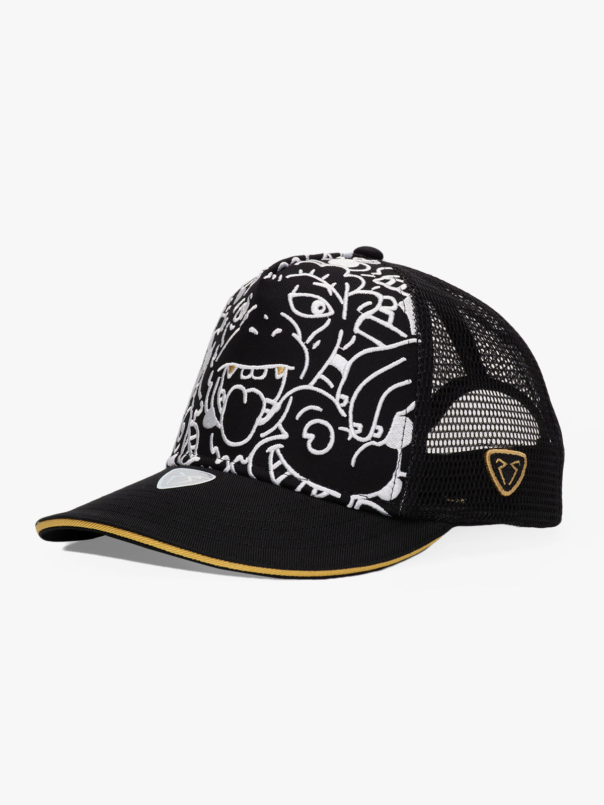 Baseball Cap - Curved Visor - Art Collection - Doodle Monkey - Siyah