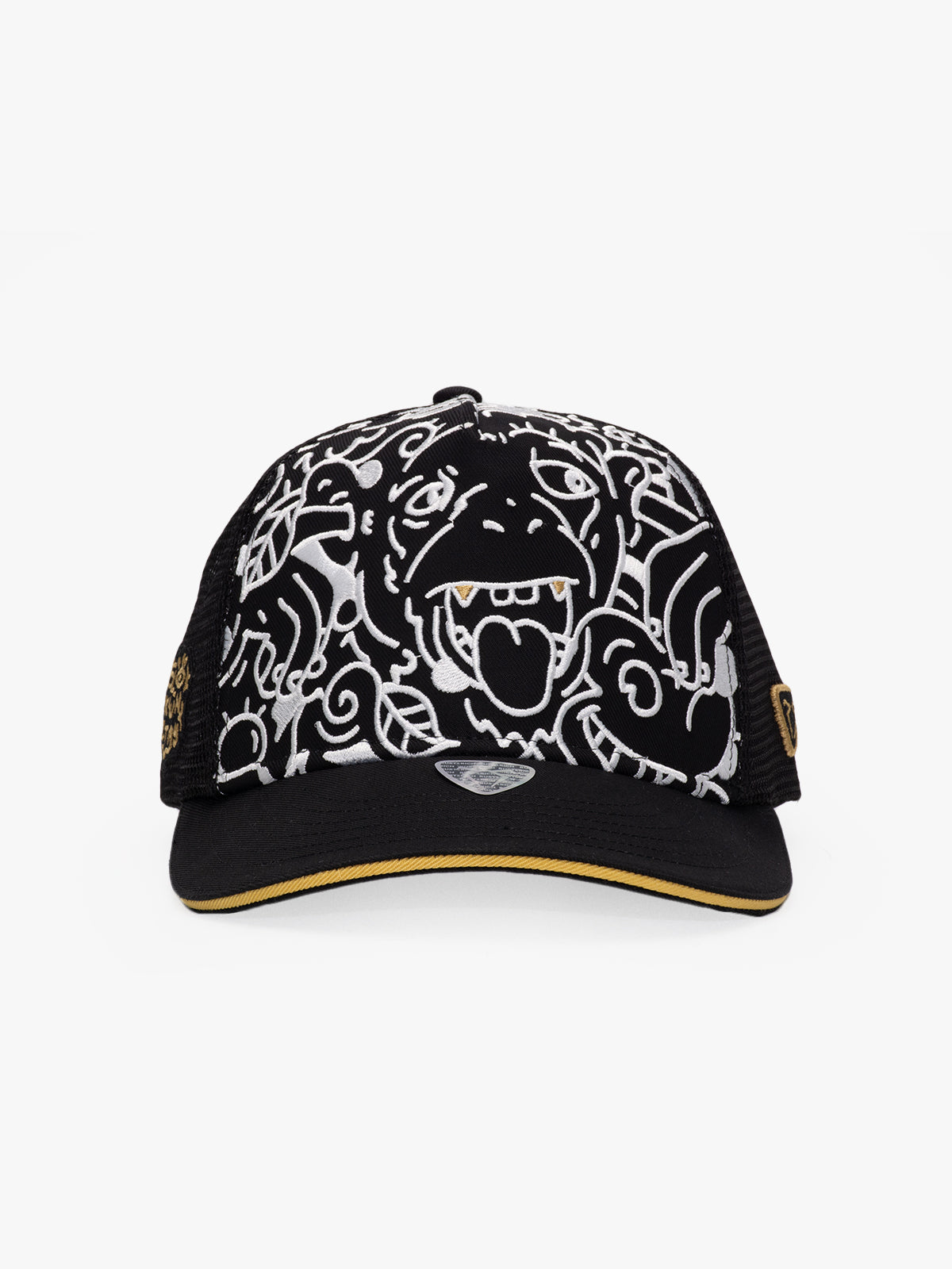 Baseball Cap - Curved Visor - Art Collection - Doodle Monkey - Siyah