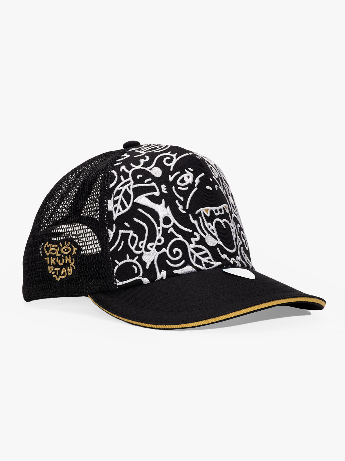 Baseball Cap - Curved Visor - Art Collection - Doodle Monkey - Siyah