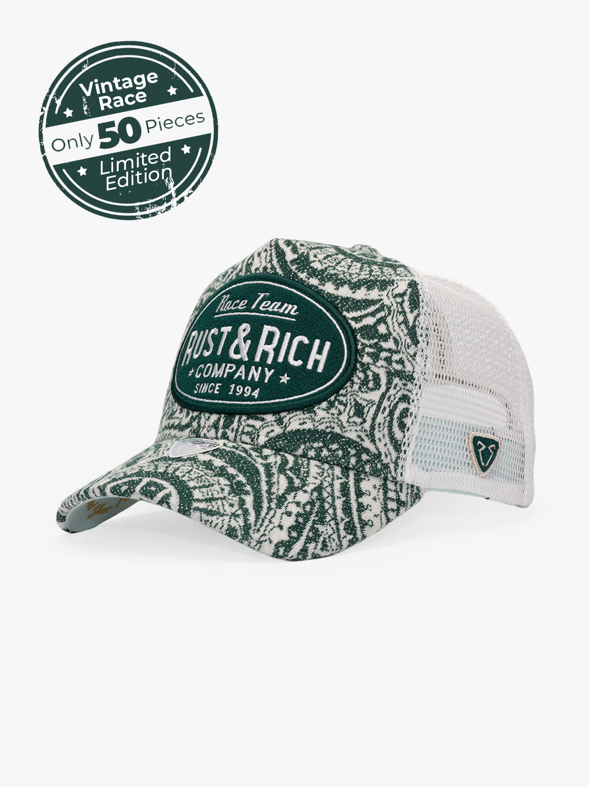 Trucker Hat - Premium Collection - Vintage Race - Yeşil