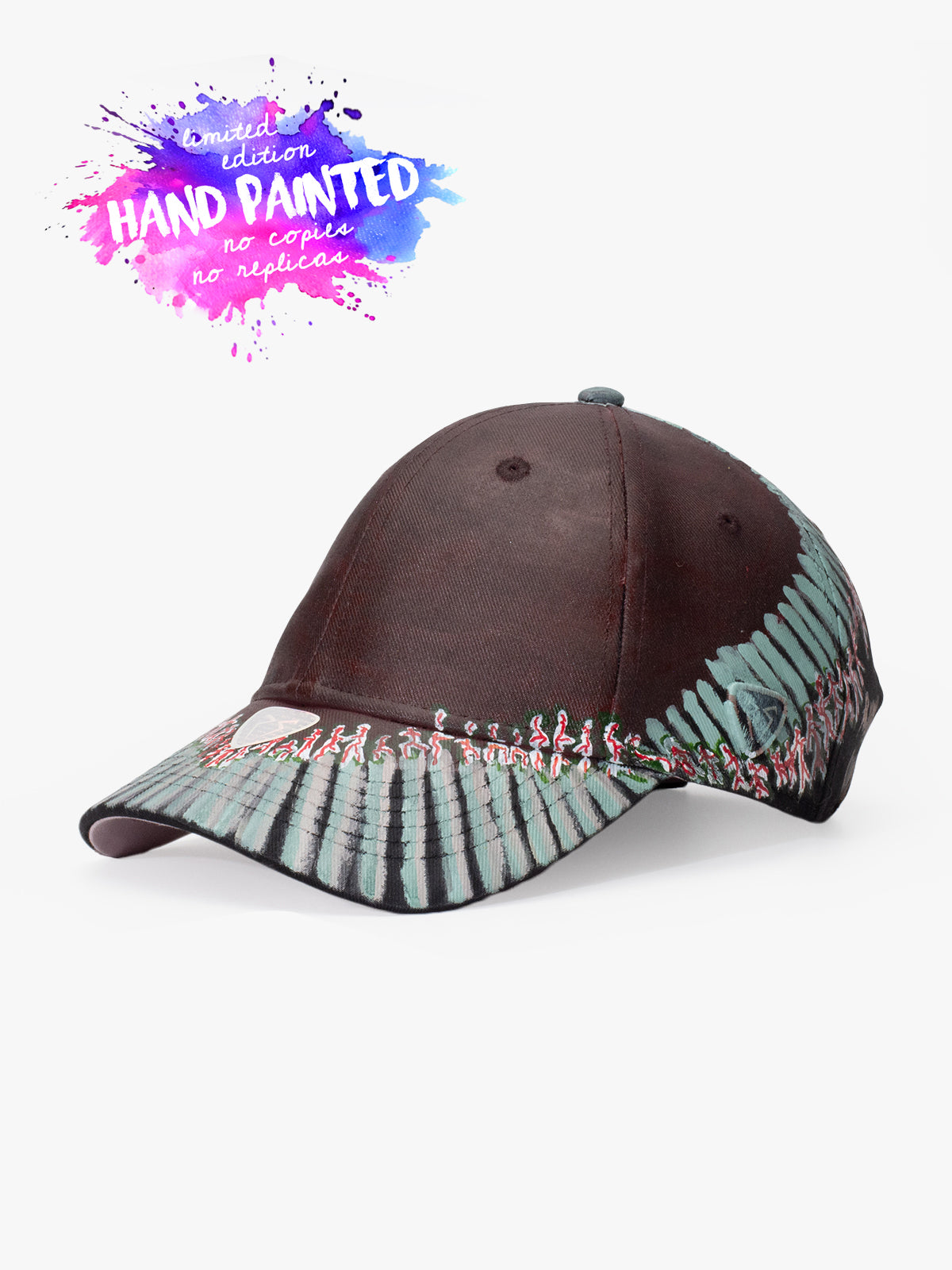 Baseball Cap - Art Collection - Upcycling - Kahverengi