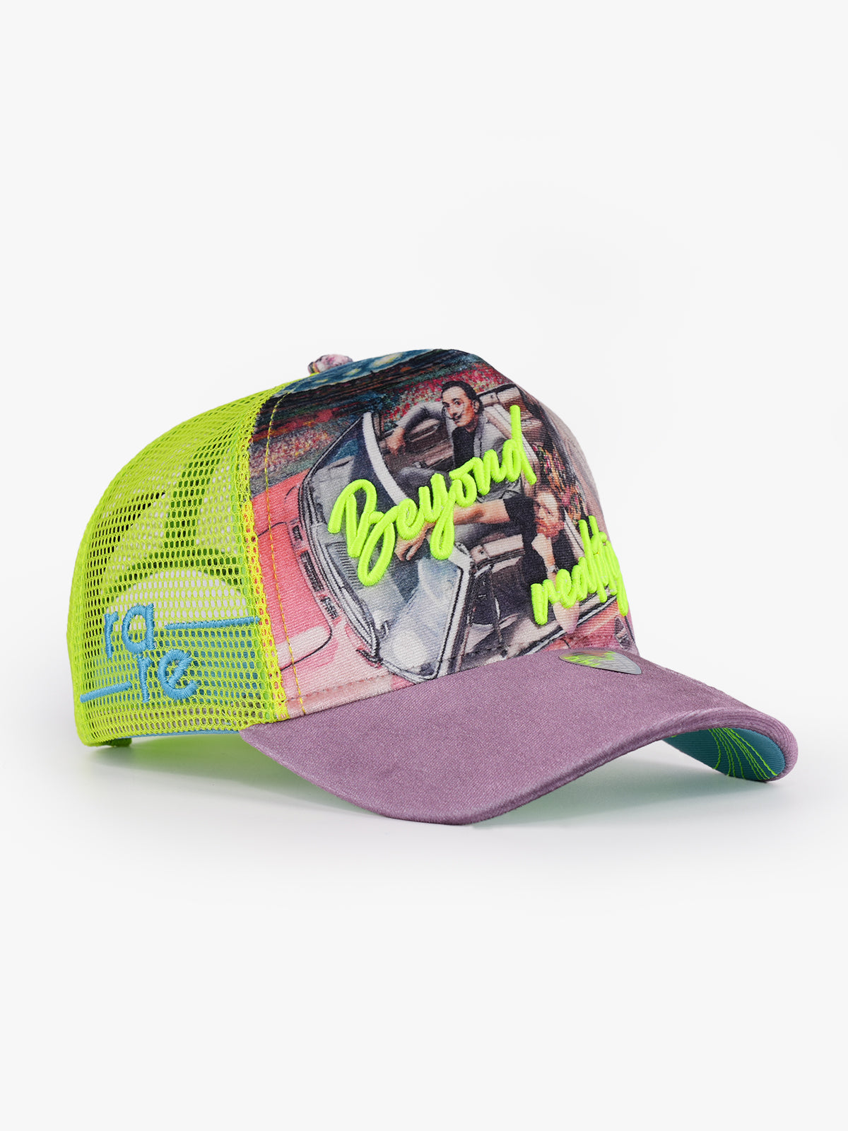 Trucker Hat - Art Collection - Frida - Pembe/Neon Yeşil