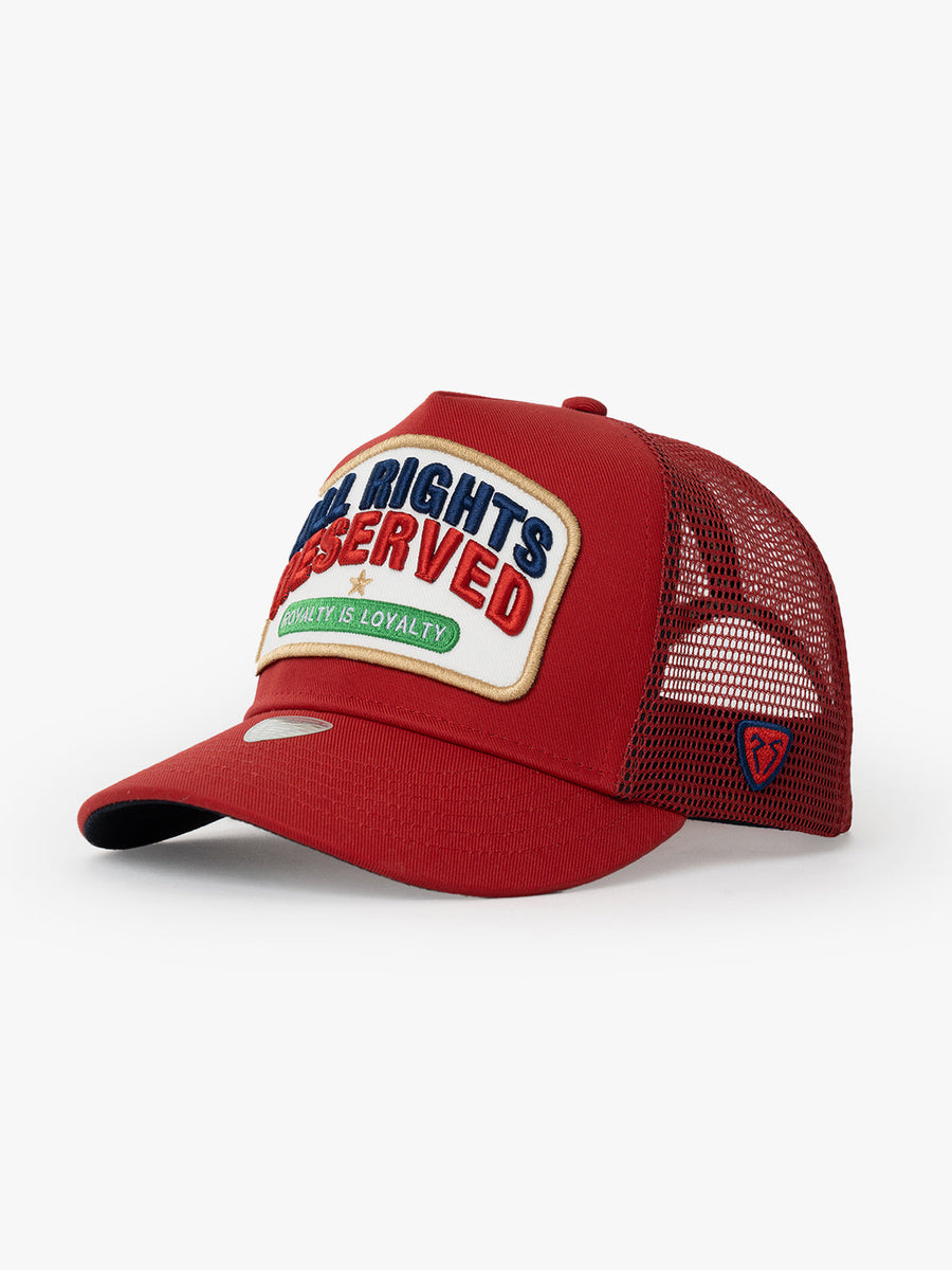 Trucker Hat - Curved Visor - Urban Collection - All Rights Reserved - Kırmızı