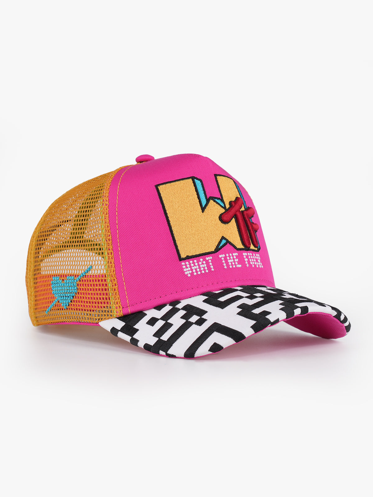 Trucker Hat - Urban Collection - What - Pembe/Sarı