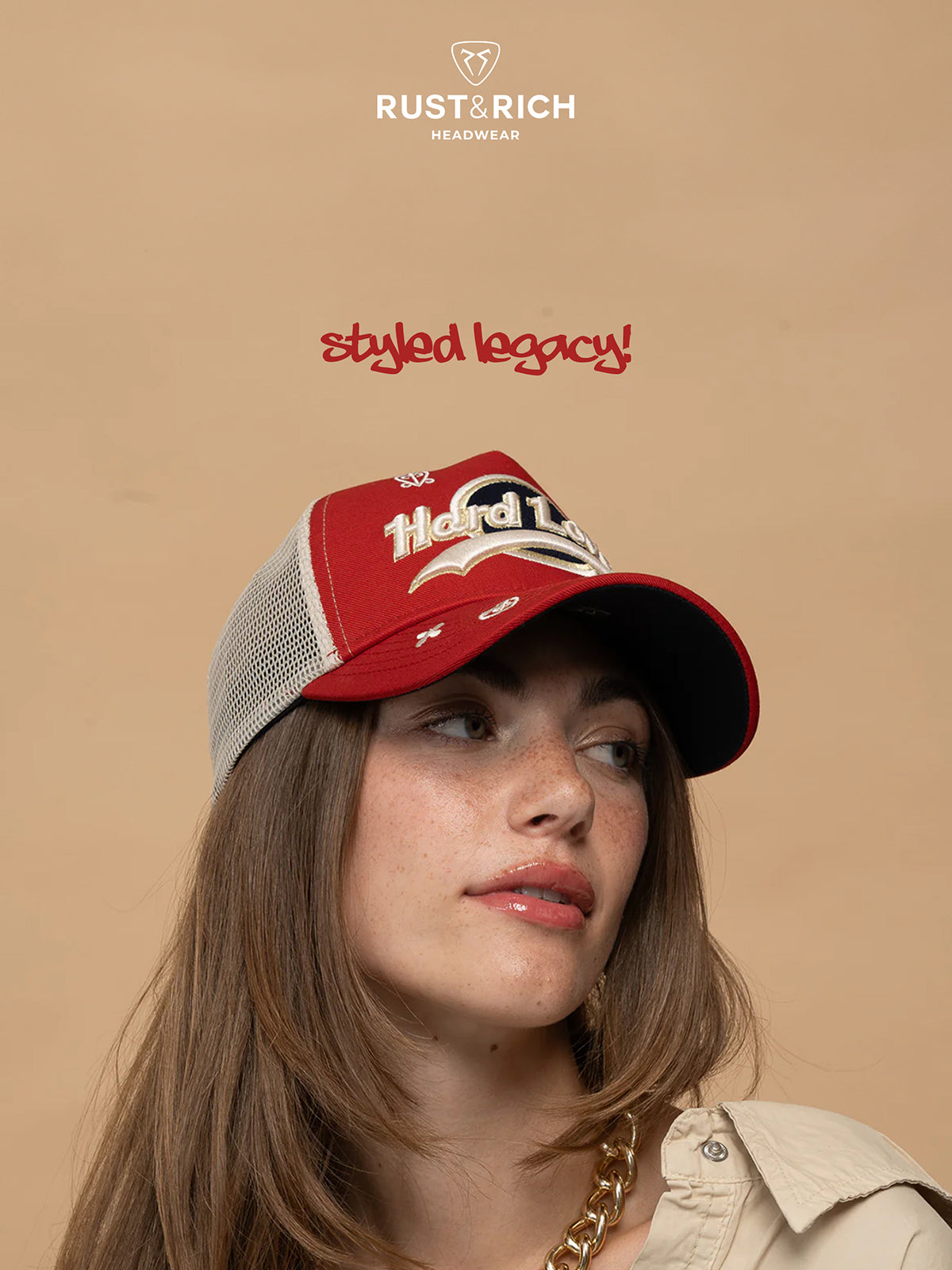 Trucker Hat - Urban Collection - Hard Love - Kırmızı