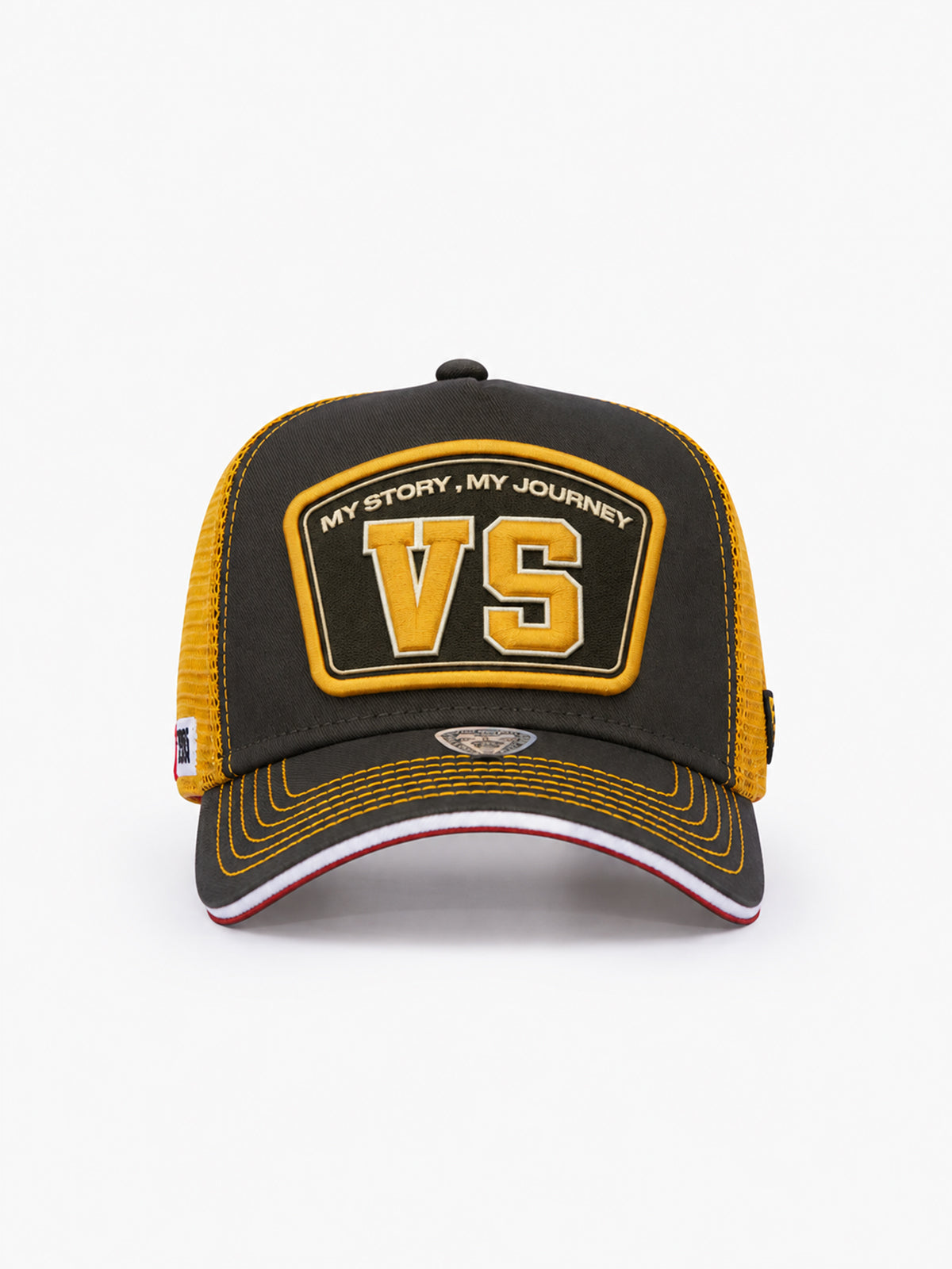 Trucker Hat - Name Collection - Custom Made Two Letters - Ekru/Kahverengi