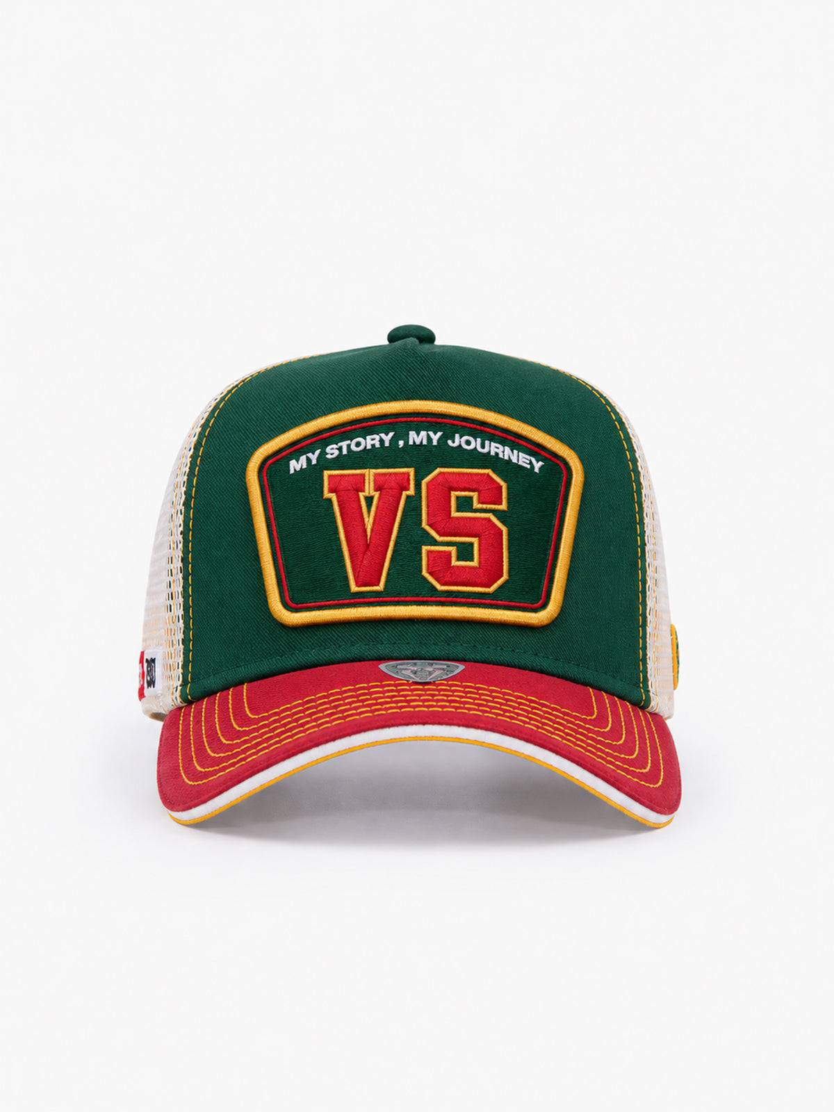 Trucker Hat - Name Collection - Custom Made Two Letters - Ekru/Kahverengi