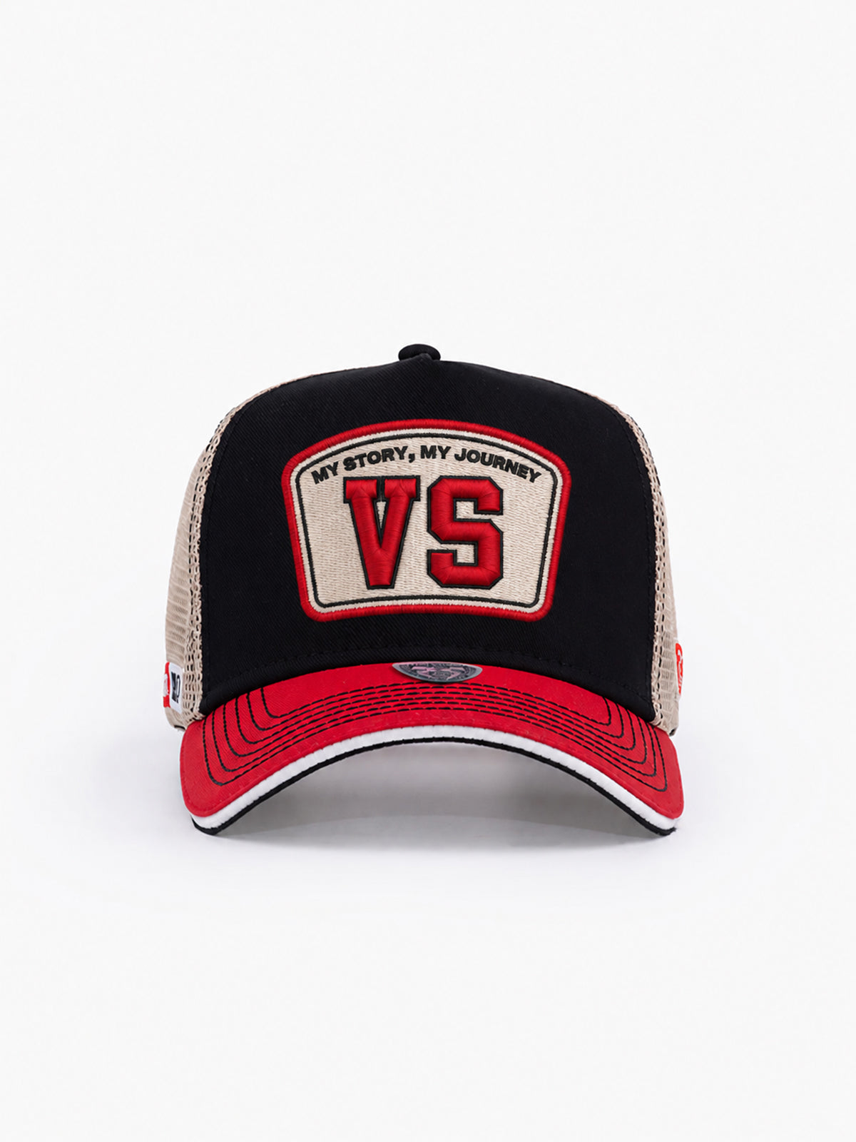 Trucker Hat - Name Collection - Custom Made Two Letters - Ekru/Kahverengi