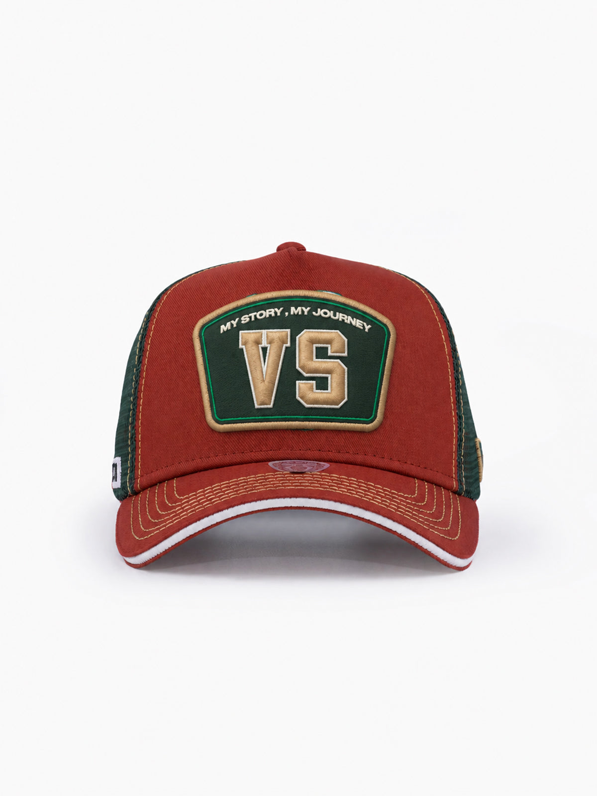 Trucker Hat - Name Collection - Custom Made Two Letters - Ekru/Kahverengi