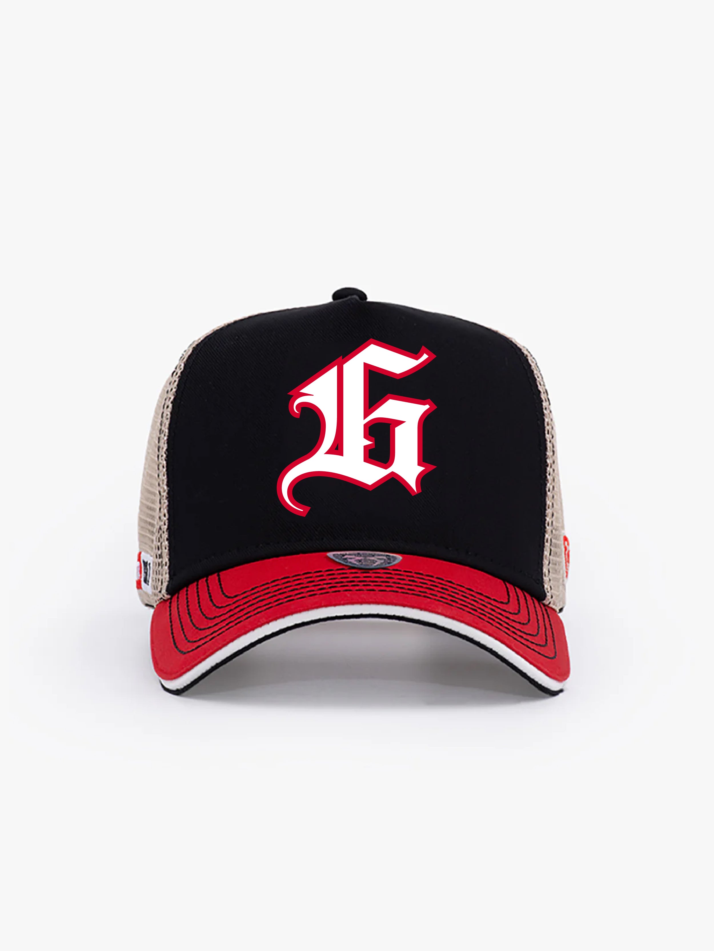 Trucker Hat - Name Collection - Custom Made - Siyah/Kırmızı