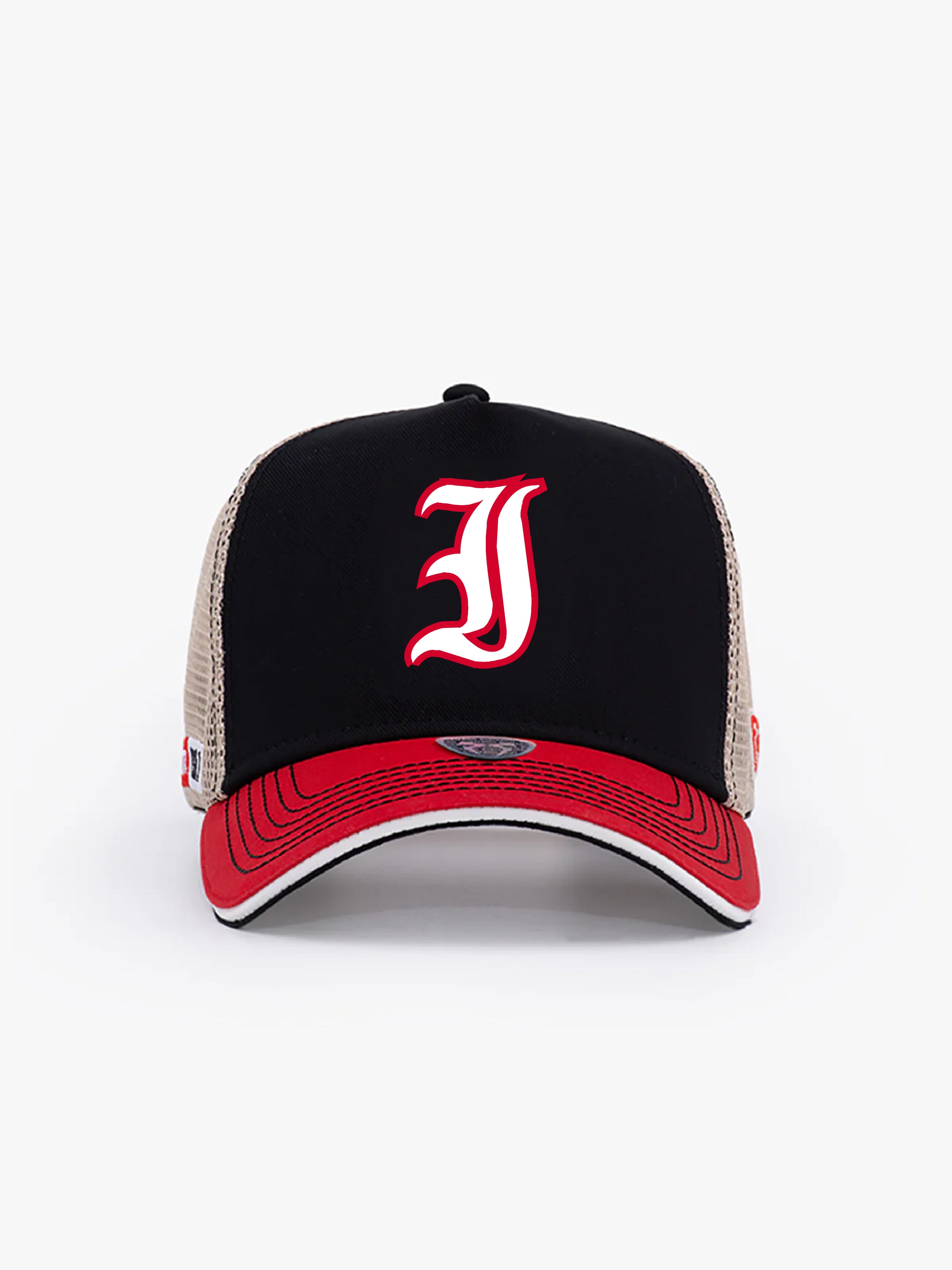 Trucker Hat - Name Collection - Custom Made - Siyah/Kırmızı