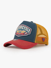 Trucker Hat - Urban Collection - Motorcycle - İndigo/Sarı