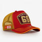Trucker Hat - Name Collection - Custom Made Two Letters - Sarı/Kırmızı