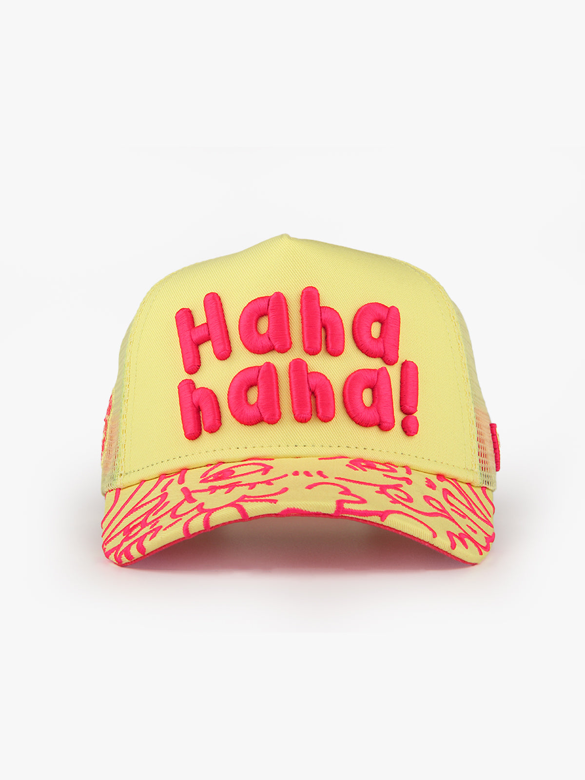 Trucker Hat - Art Collection - Doodle - Fuşya/Sarı