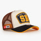 Trucker Hat - Name Collection - Custom Made Two Letters - Ekru/Kahverengi