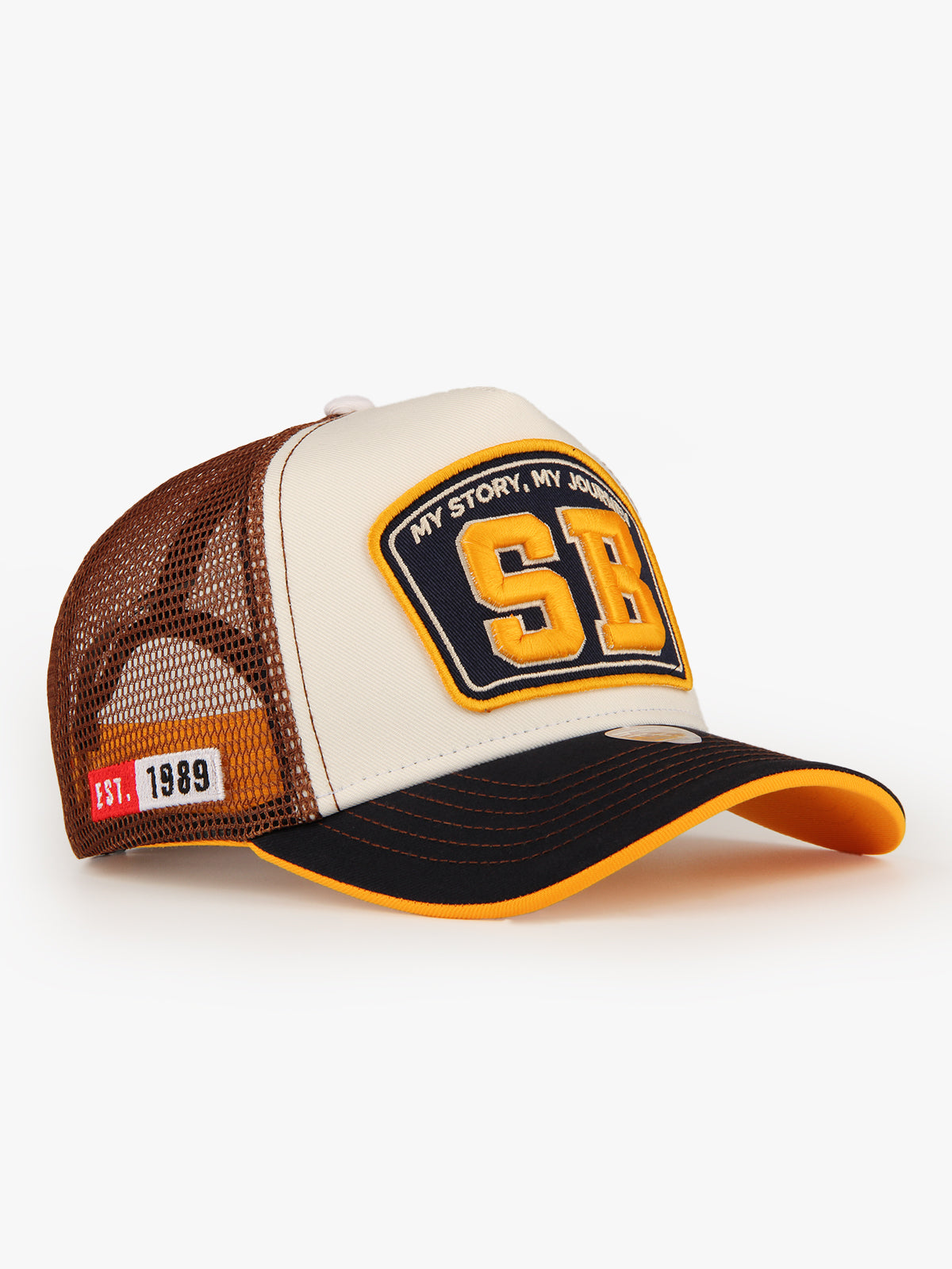 Trucker Hat - Name Collection - Custom Made Two Letters - Beyaz/Lacivert