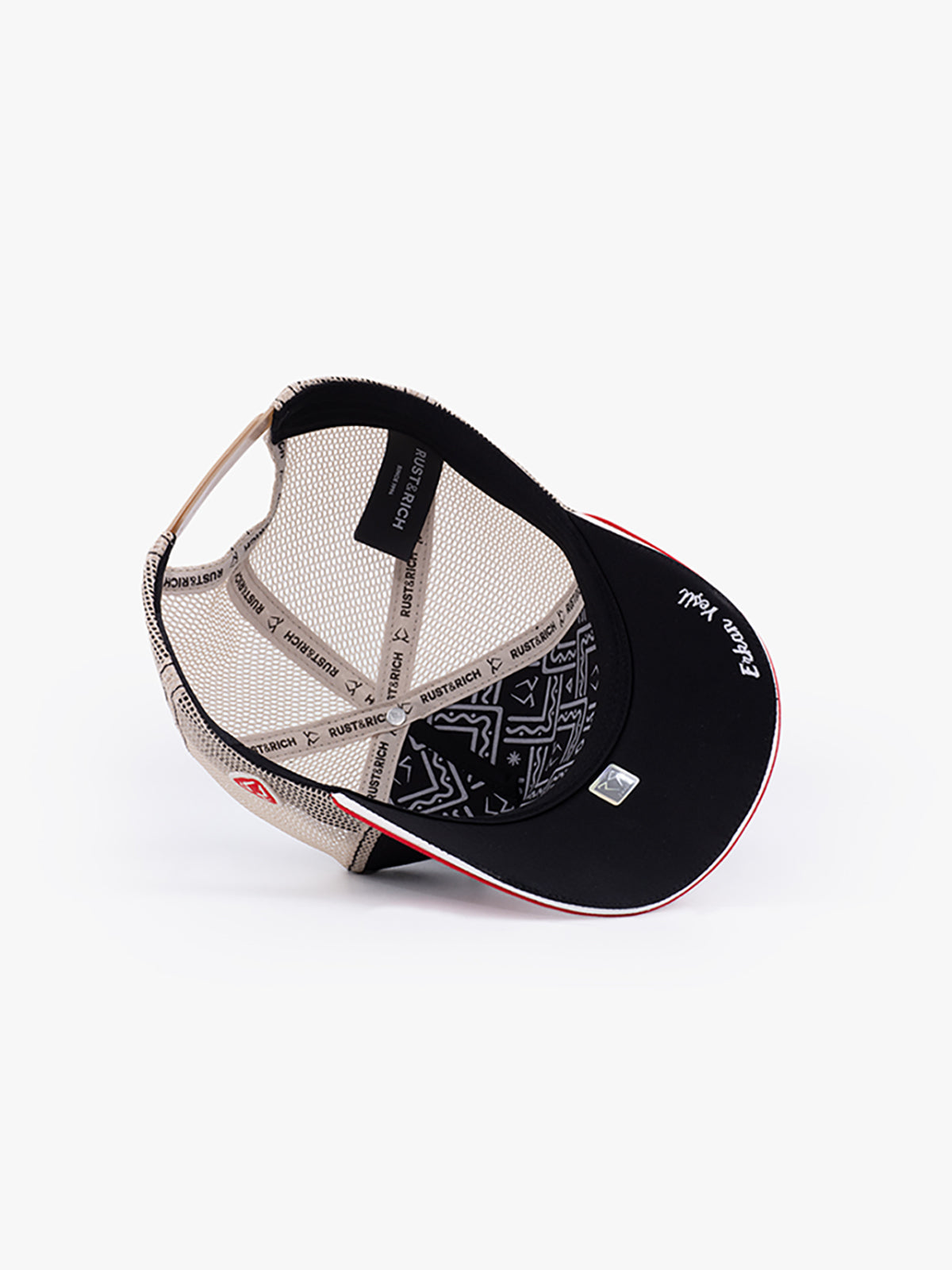 Trucker Hat - Name Collection - Custom Made - Siyah/Kırmızı