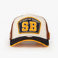 Trucker Hat - Name Collection - Custom Made Two Letters - Ekru/Kahverengi