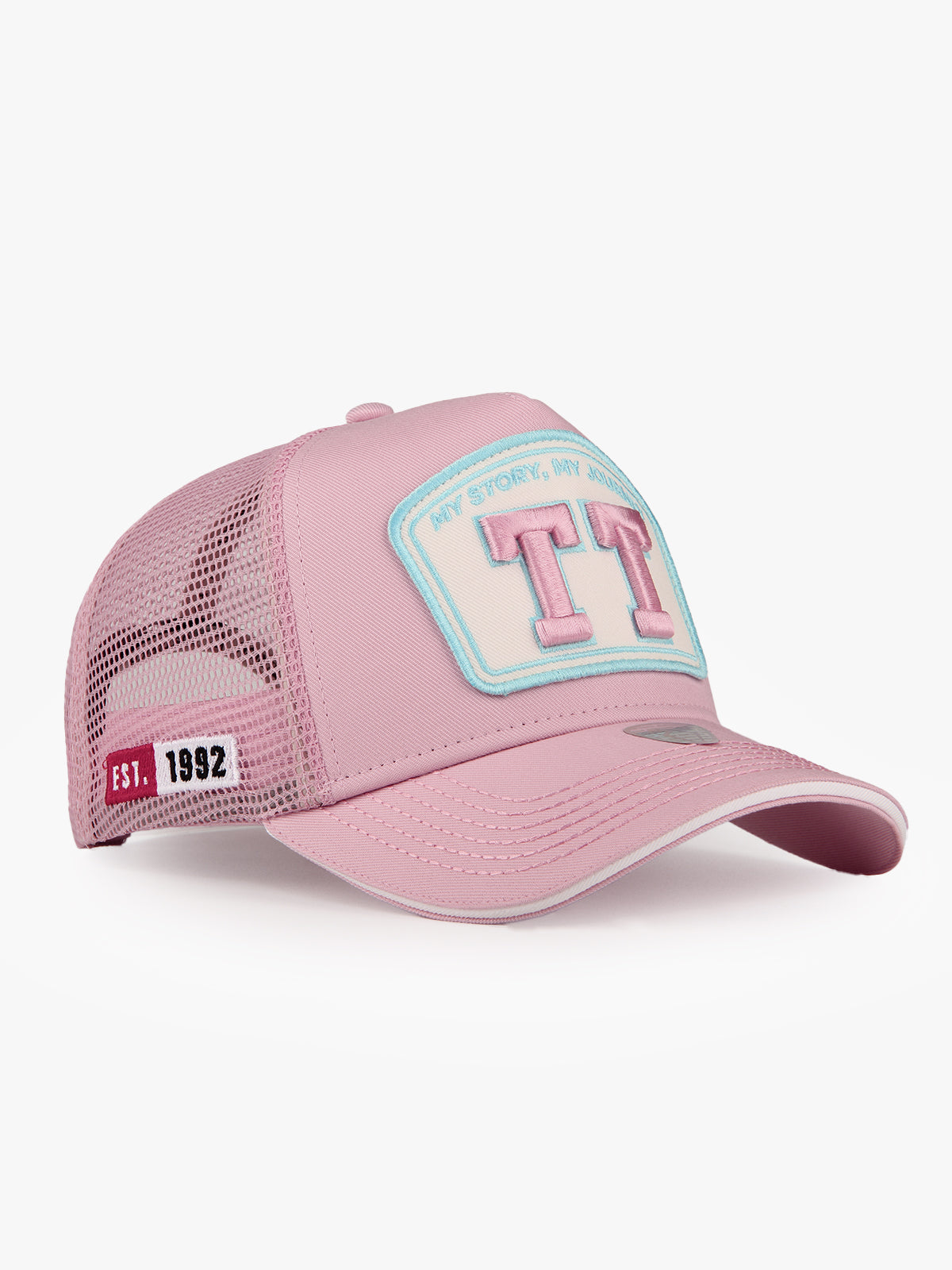 Trucker Hat - Name Collection - Custom Made Two Letters - Pembe