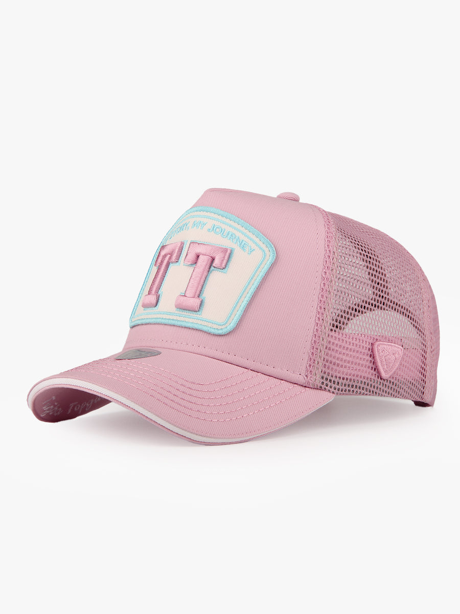 Trucker Hat - Name Collection - Custom Made Two Letters - Pembe