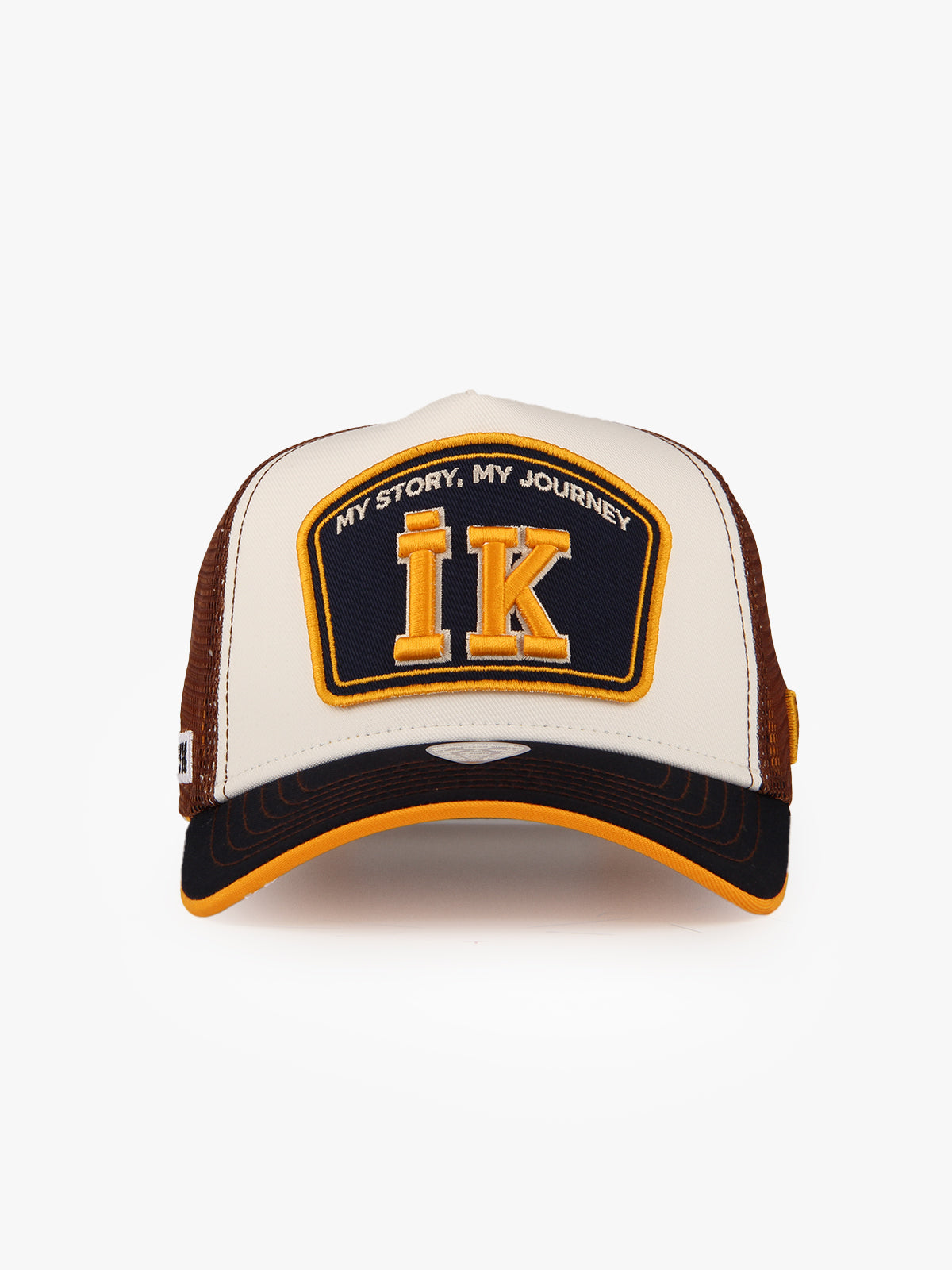 Trucker Hat - Name Collection - Custom Made Two Letters - Ekru/Kahverengi